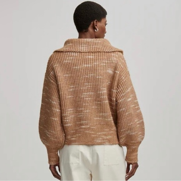 Varley Ridley Dalmation Half-Zip Knit in Golden Bronze/Egret - Picture 2 of 7